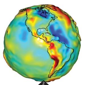 FIGURE 2. GRACE gravity model of The Americas. Image courtesy of University of Texas Center for Space Research and NASA. 