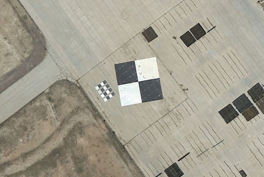 FIGURE 1. The aerial and satellite sensor calibration site located at McMahon-Wrinkle Airport, Big Spring, Texas (Google Earth Image)