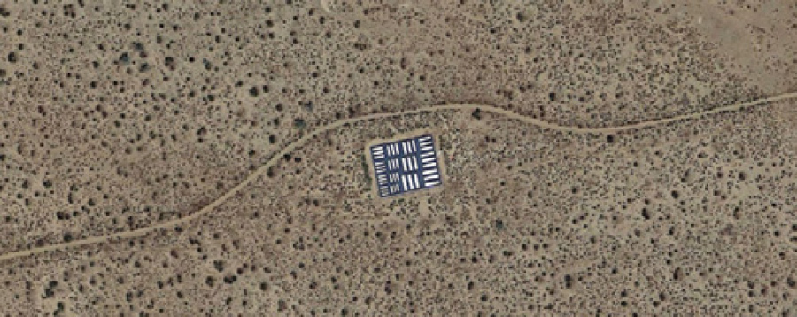 FIGURE 3. The aerial sensor calibration site located at Edwards Air Force Base in California (Google Earth Image)