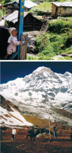 Photos from trekking in the gorgeous Annapurna Sanctuary of Nepal, 1998, courtesy of the author.