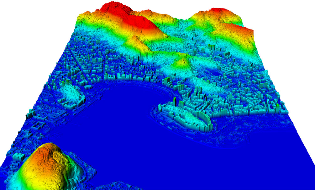 FIGURE 2. Vricon Digital Surface Model (DSM) over Rio de Janeiro, Brazil